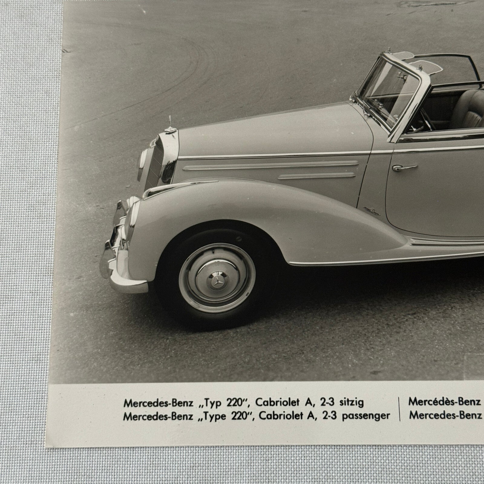 Mercedes Benz Typ 220 Cabriolet A Convertible Car Factory Press Photo Photograph