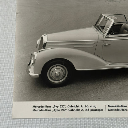 Mercedes Benz Typ 220 Cabriolet A Convertible Car Factory Press Photo Photograph