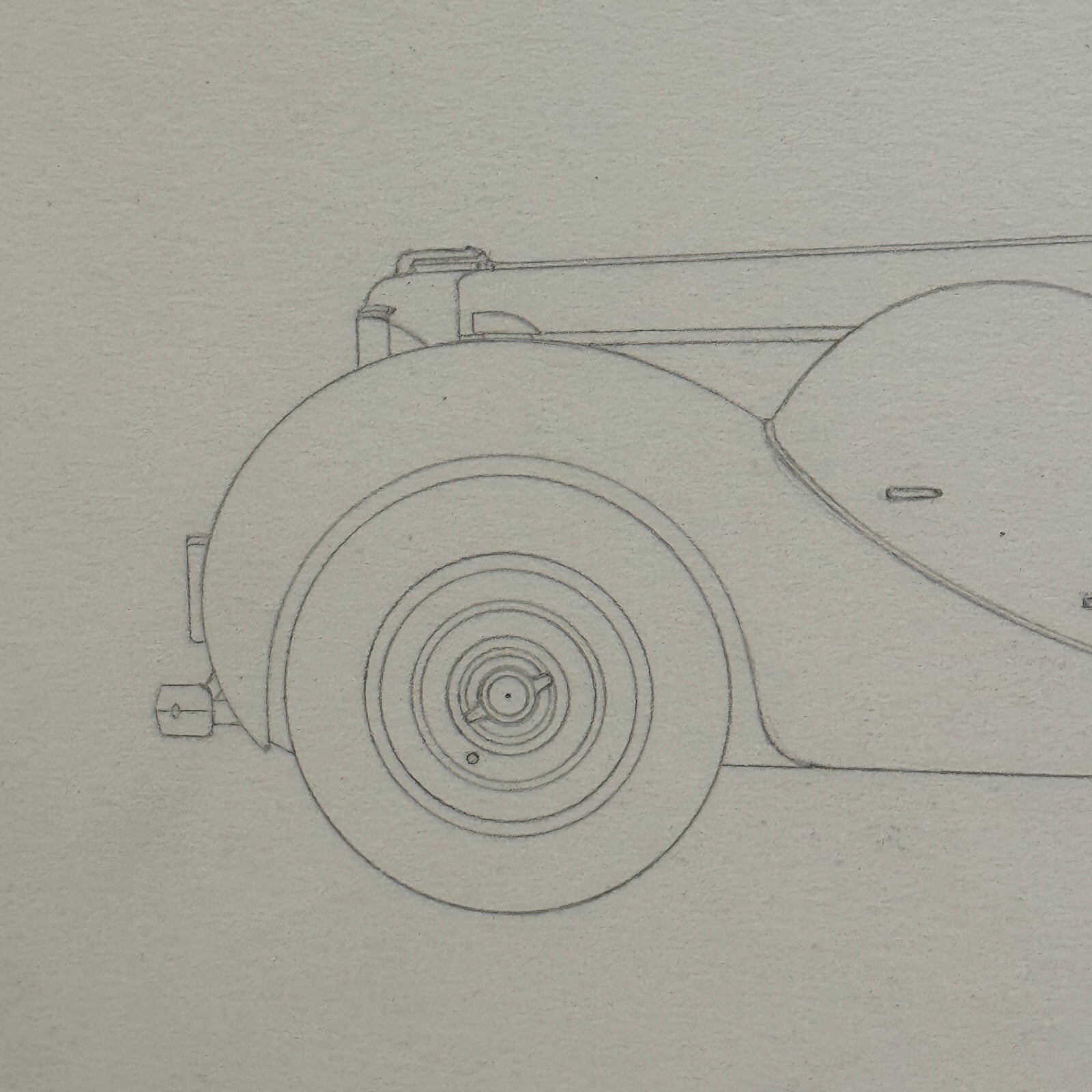 1938 Lagonda LG6 Drophead Coupe Car Illustration Art Drawing Hand Drawn