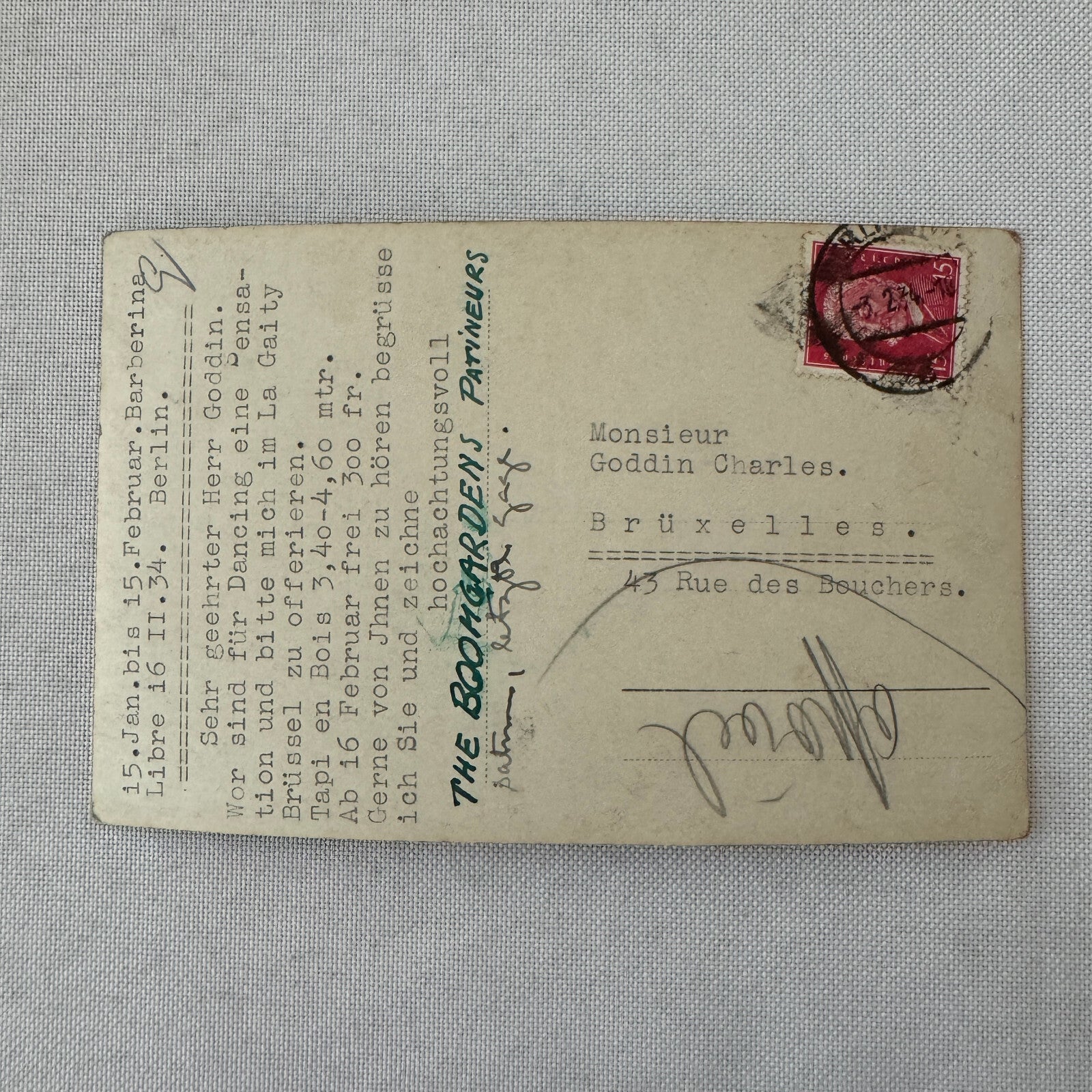 Vintage Roller Skating Act Postcard Post Card Circus The Boomgarden Patineurs