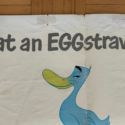 Vintage Disney Movie Poster $1,000,000 Duck Walt Disney Film Million Dollar Duck