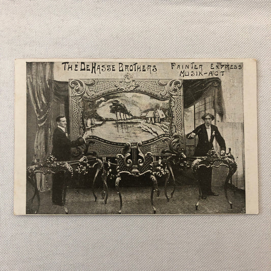 Circus Performer Speed Painting Musician Act German Postcard Post Card De Hasse