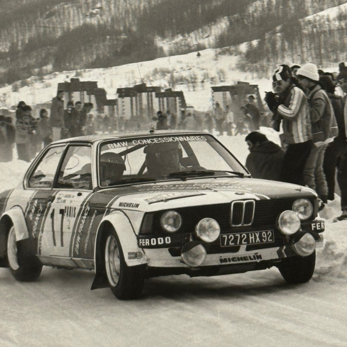 1980 Rallye Monte Carlo Press Photo Photograph DPPI BMW 320i Car