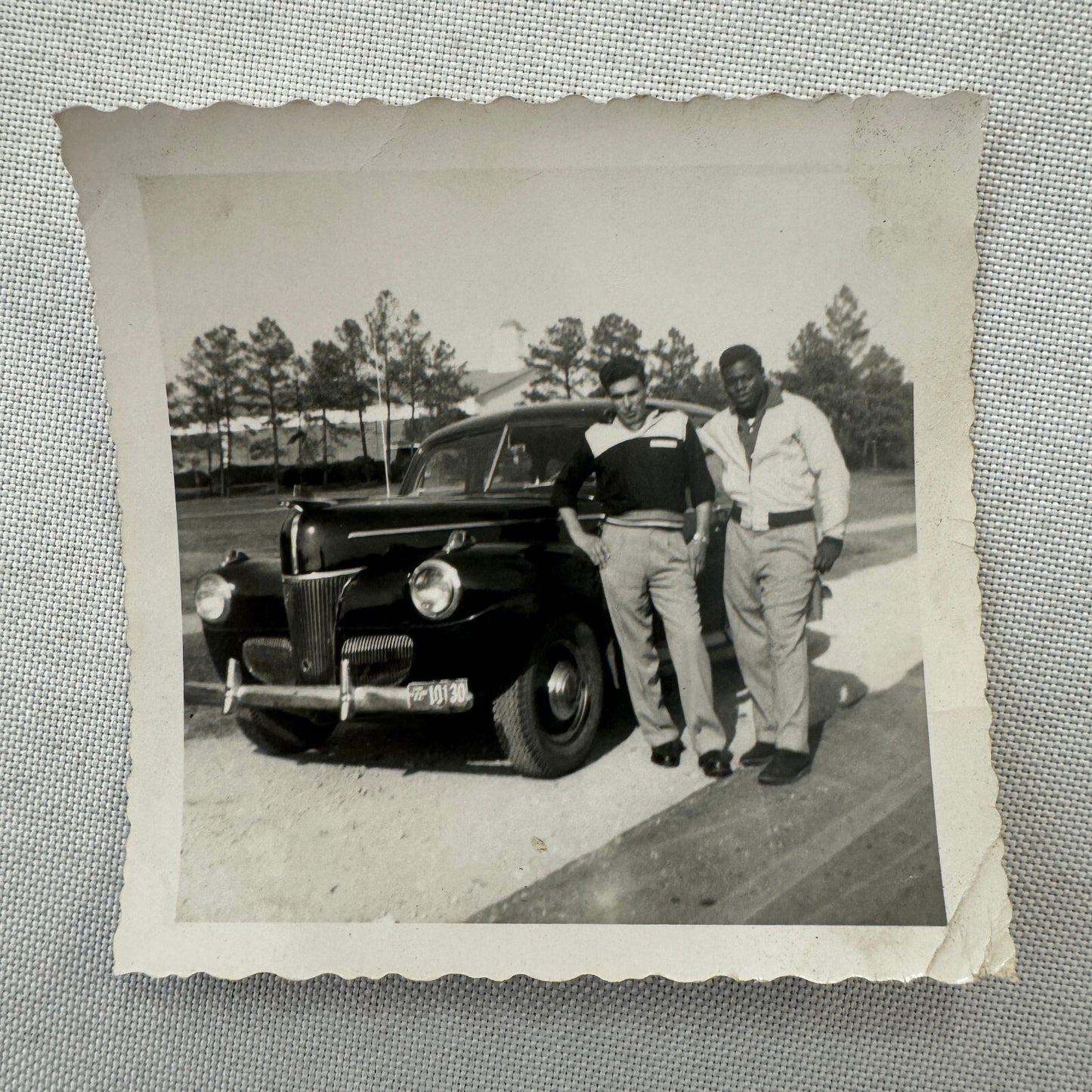 Men with Vintage Car Photo Photograph Print