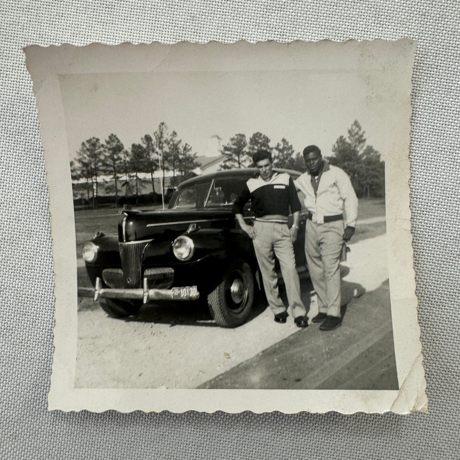 Men with Vintage Car Photo Photograph Print