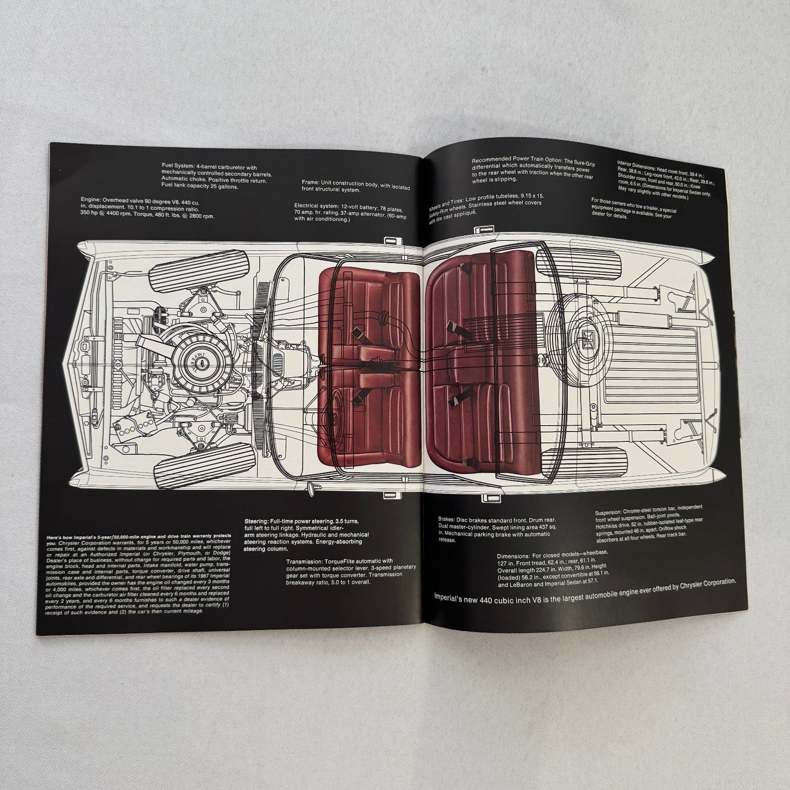 1967 Imperial Car Sales Brochure Catalog Crown Convertible Coupe LeBaron Hardtop