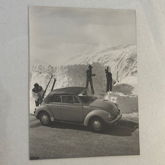 Vintage Volkswagen Beetle Convertible VW Bug Car Photo Photograph Cabriolet