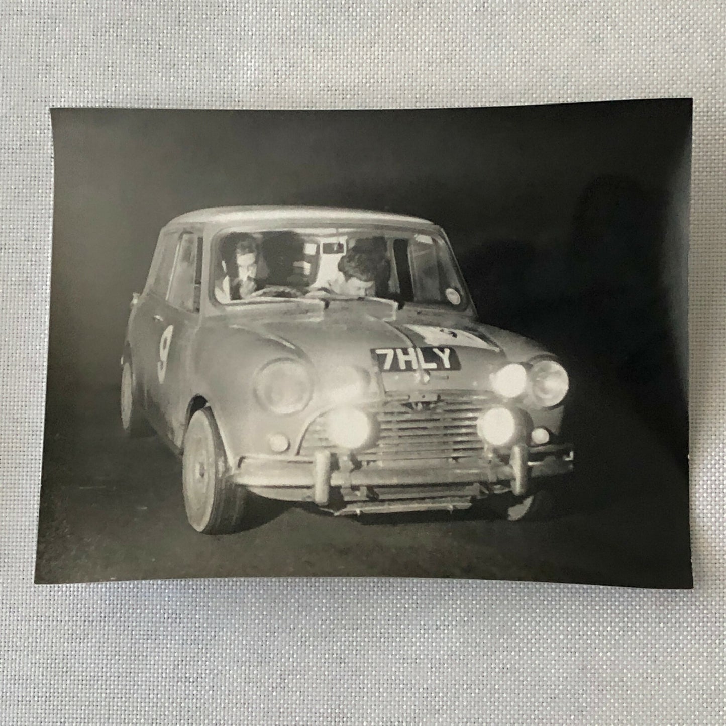 Vintage MINI Racing Car Photo Photograph Print - Rally Rallye Car ? 