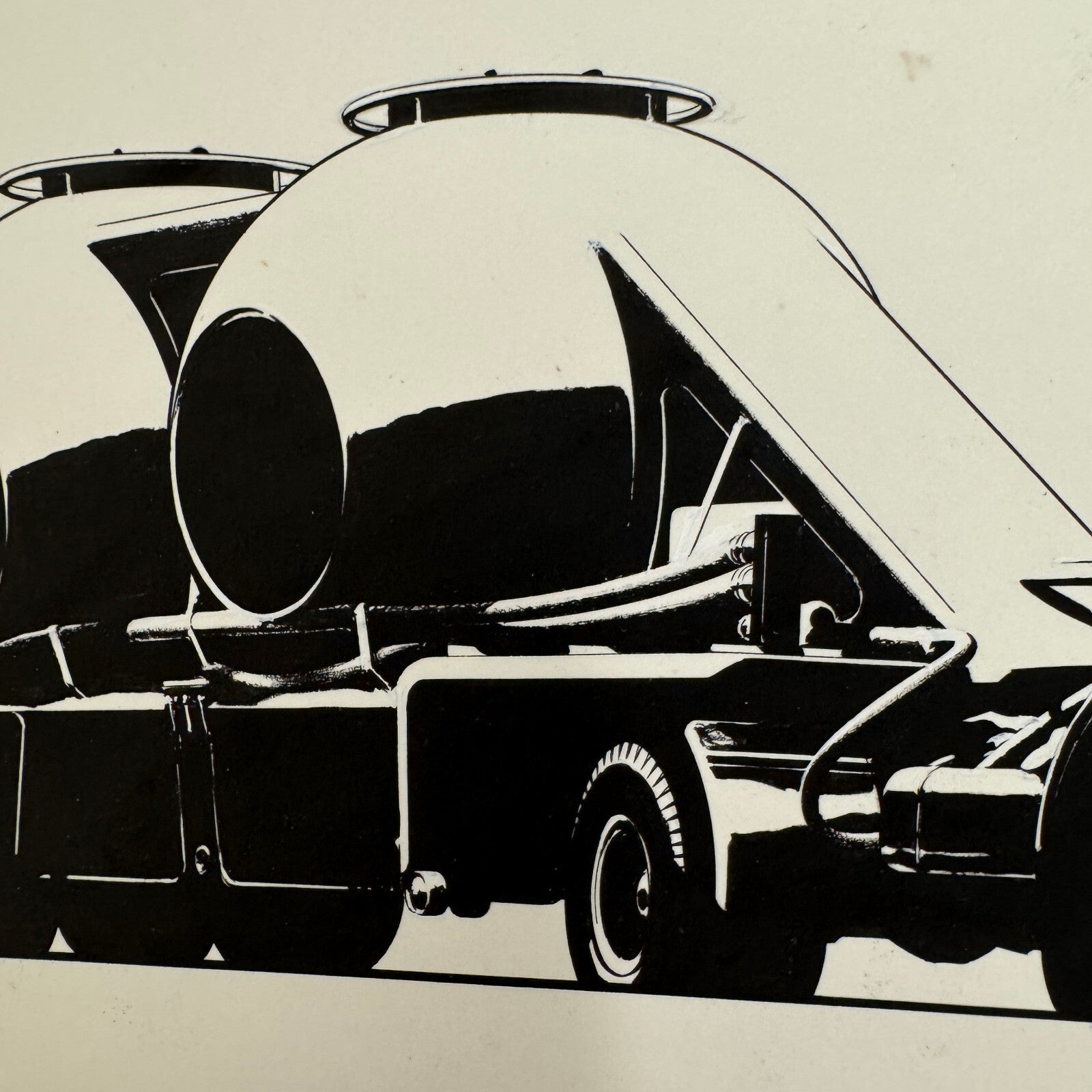 Berliet Truck Illustration Art Drawing Hand Drawn Robert Preis Vintage