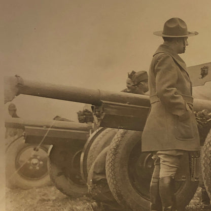 Press Photo Photograph Army First Motorized Artillery Ford Truck Military 1933