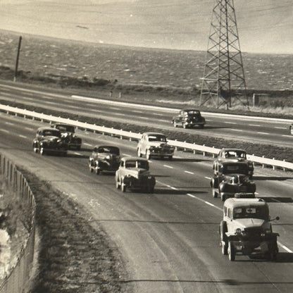 Vintage Cars on California Highway Photo Photograph Print Associated Press