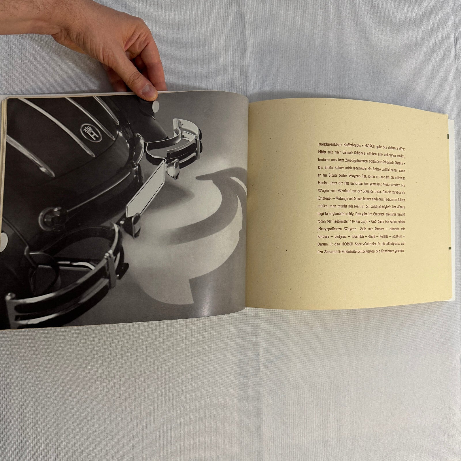 Auto Union Horch 850 Car Sales Brochure Catalog GERMAN Sports Cabriolet +