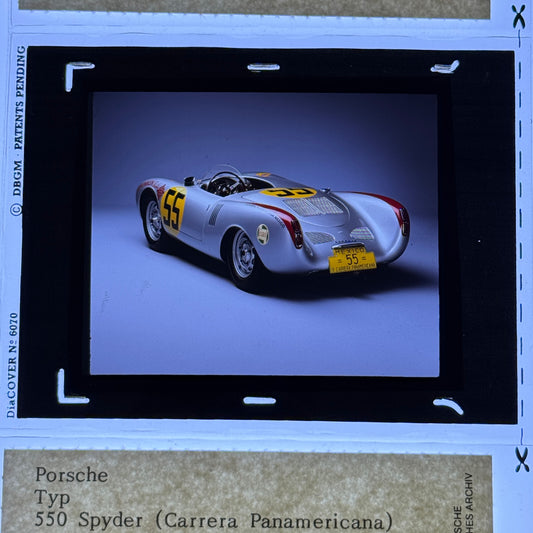 Porsche 550 Spyder Carrera Panamericana Archive Factory Photo Slide Transparency