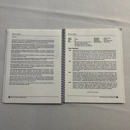 1997 CART Racing Bobby Rahal Miller Racing Press Kit Media Guide Bryan Herta +