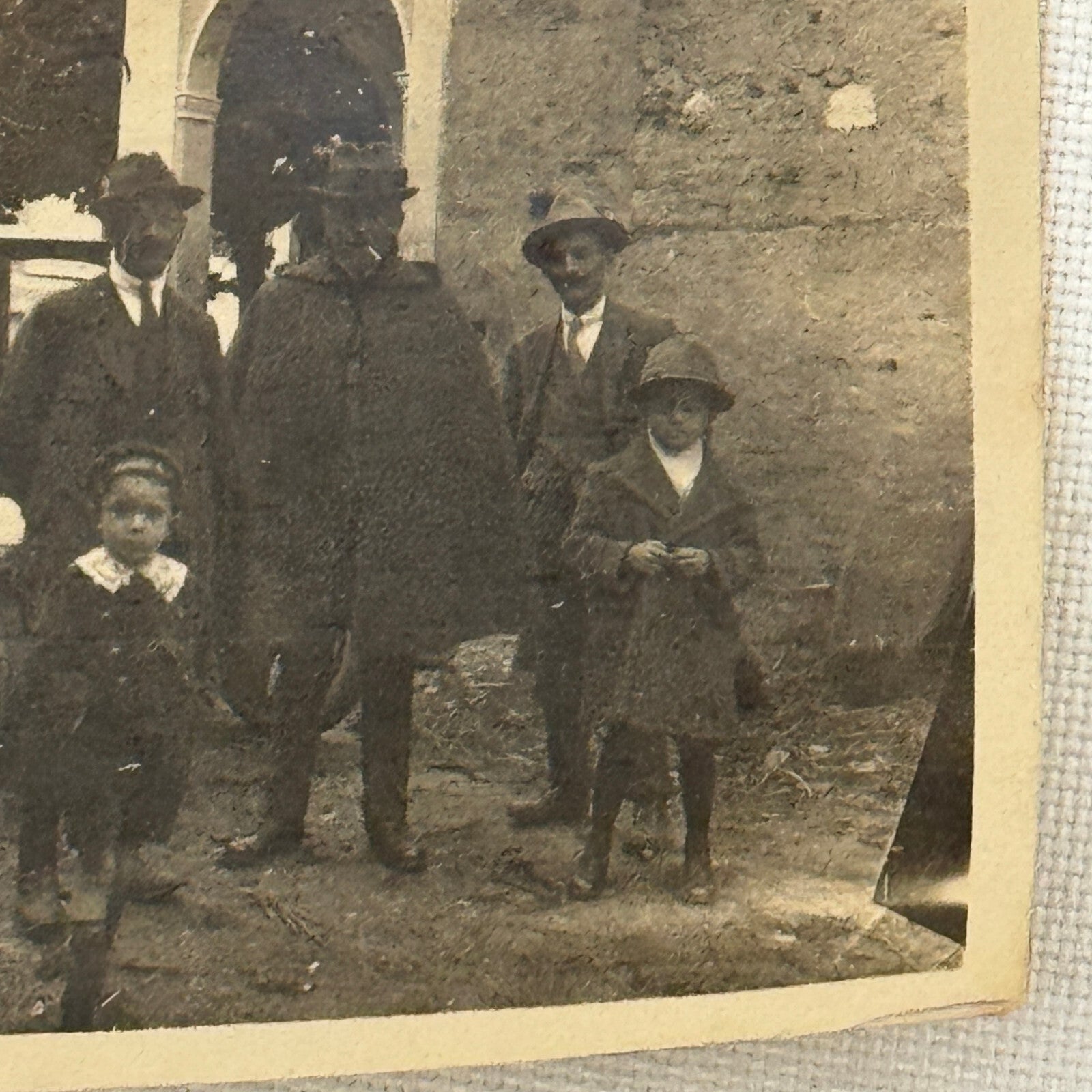 Vintage Photograph Photo Antique People with Early Automobile Car Children Kids