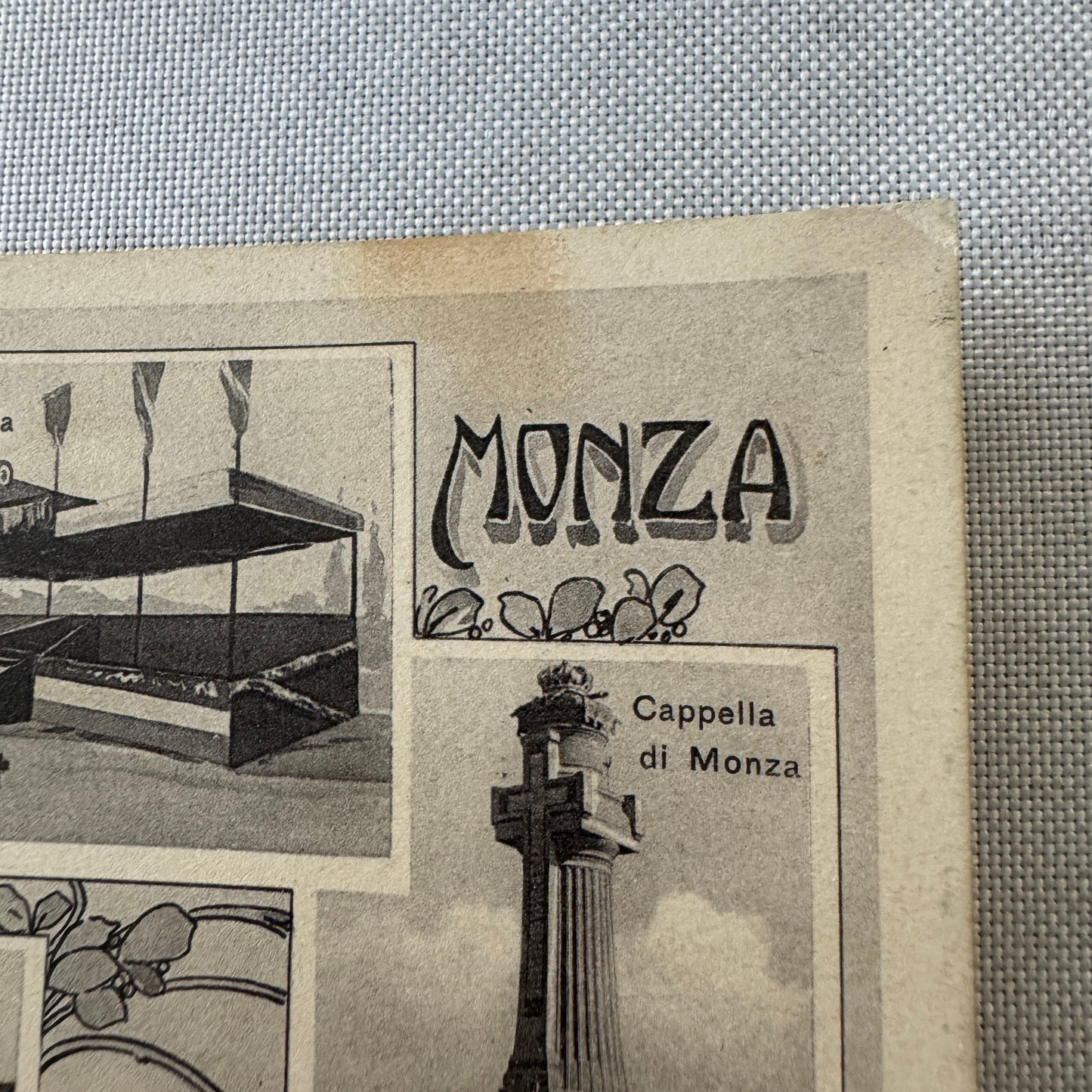 Vintage Monza Italy Postcard Post Card Italian Monza Race Track Circuit Racing