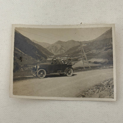 Vintage Photo Photograph Print People in Early Automobile Car