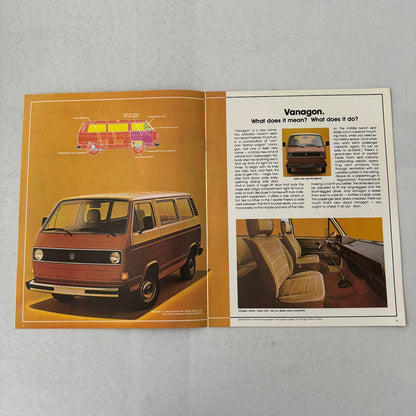 1980 Volkswagen VW Vanagon and Camper Sales Brochure Catalog Advertising
