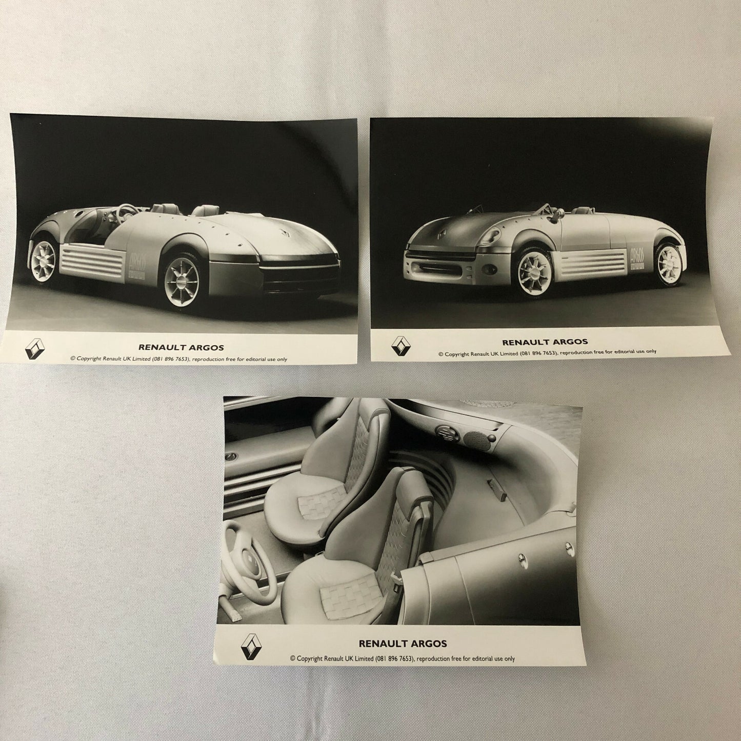 Renault Argos Concept Car Factory Press Photo Photograph Lot of 3