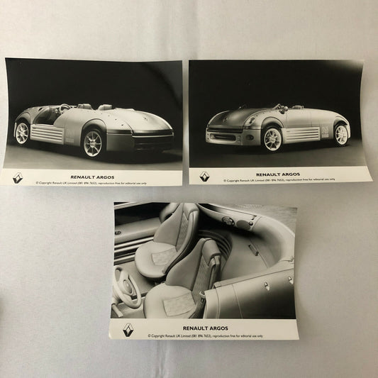 Renault Argos Concept Car Factory Press Photo Photograph Lot of 3