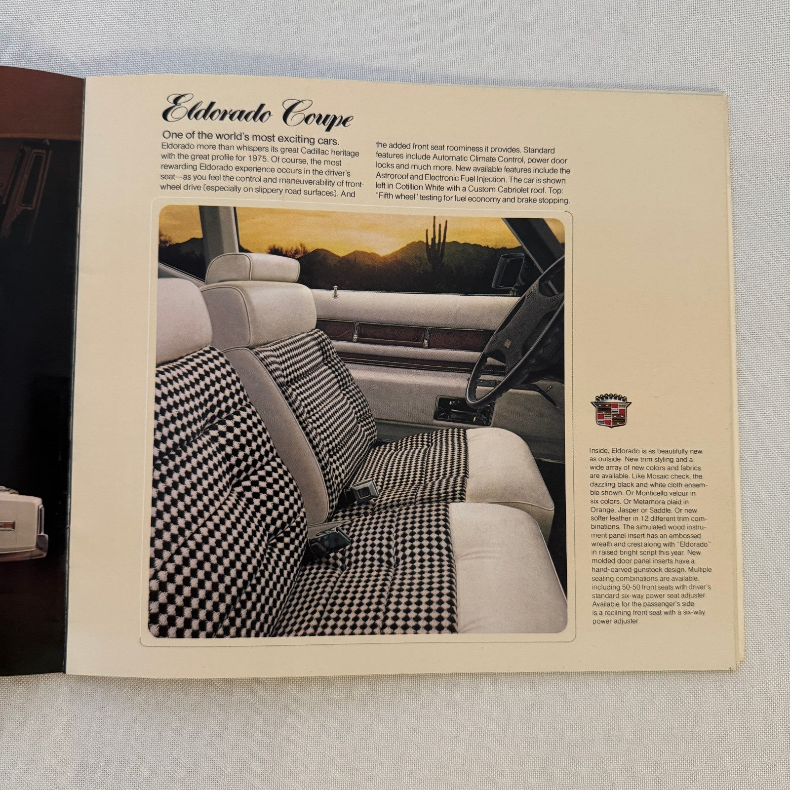 1975 Cadillac Sales Brochure Eldorado Coupe De Ville Fleetwood Brougham DeVille