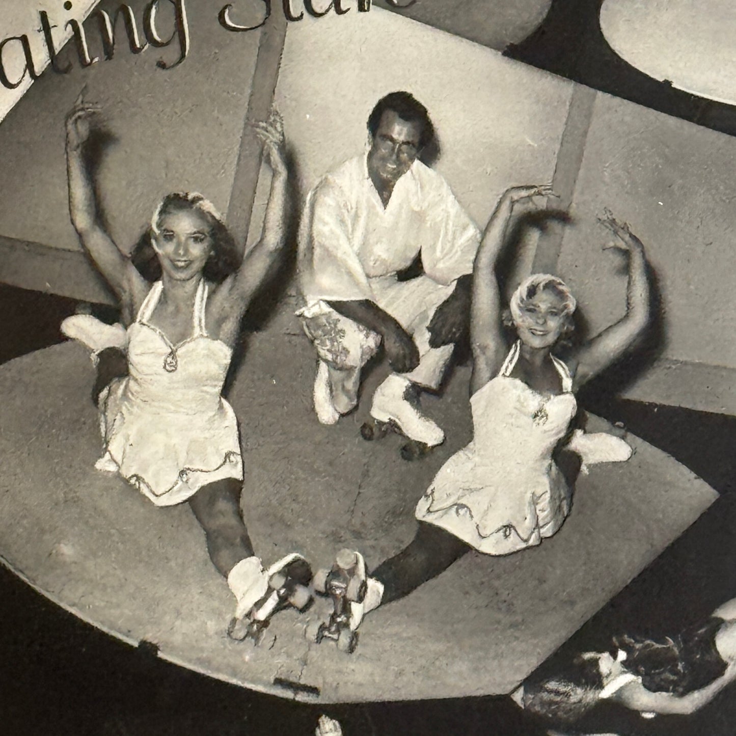 Vintage Circus Rollerskating Roller Skate Act Photo Photograph The Skating Stars