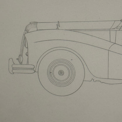 1957 Daimler DK400 Regina Landaulette Car Illustration Art Drawing Hand Drawn
