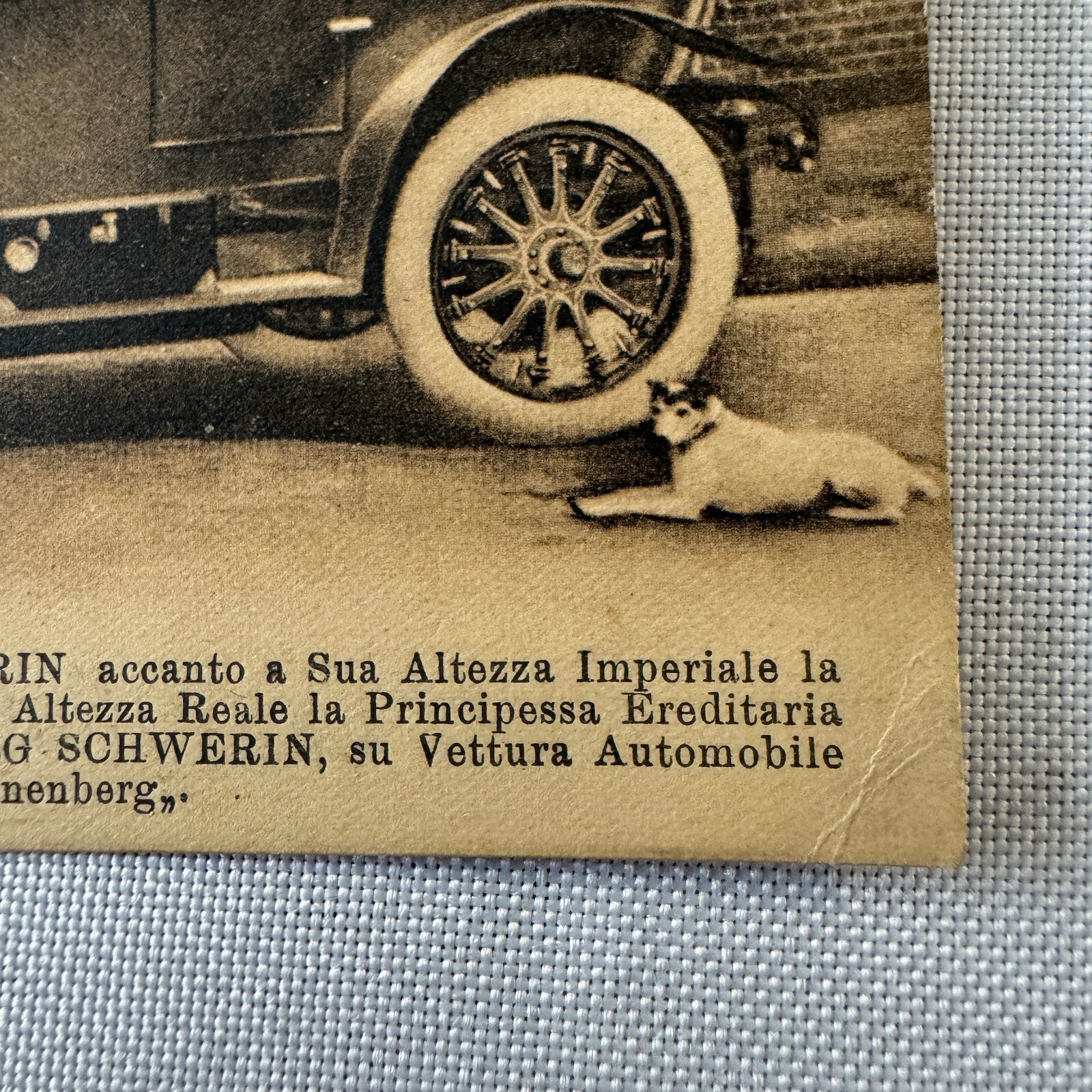 Vintage Postcard Post Card Grand Duke and Princess German Royalty in Automobile