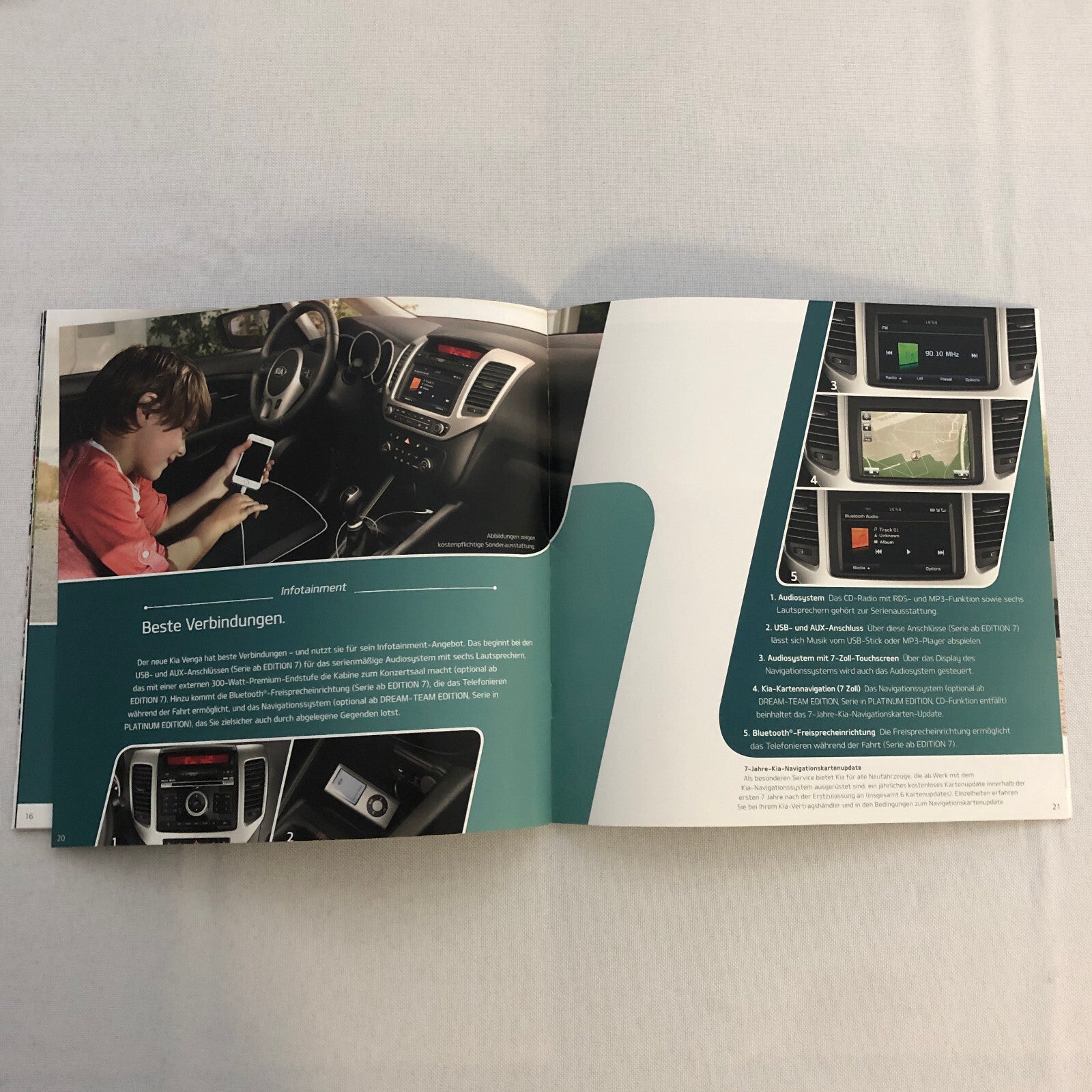 Kia Venga Car Sales Brochure Catalog with Price List GERMAN Market