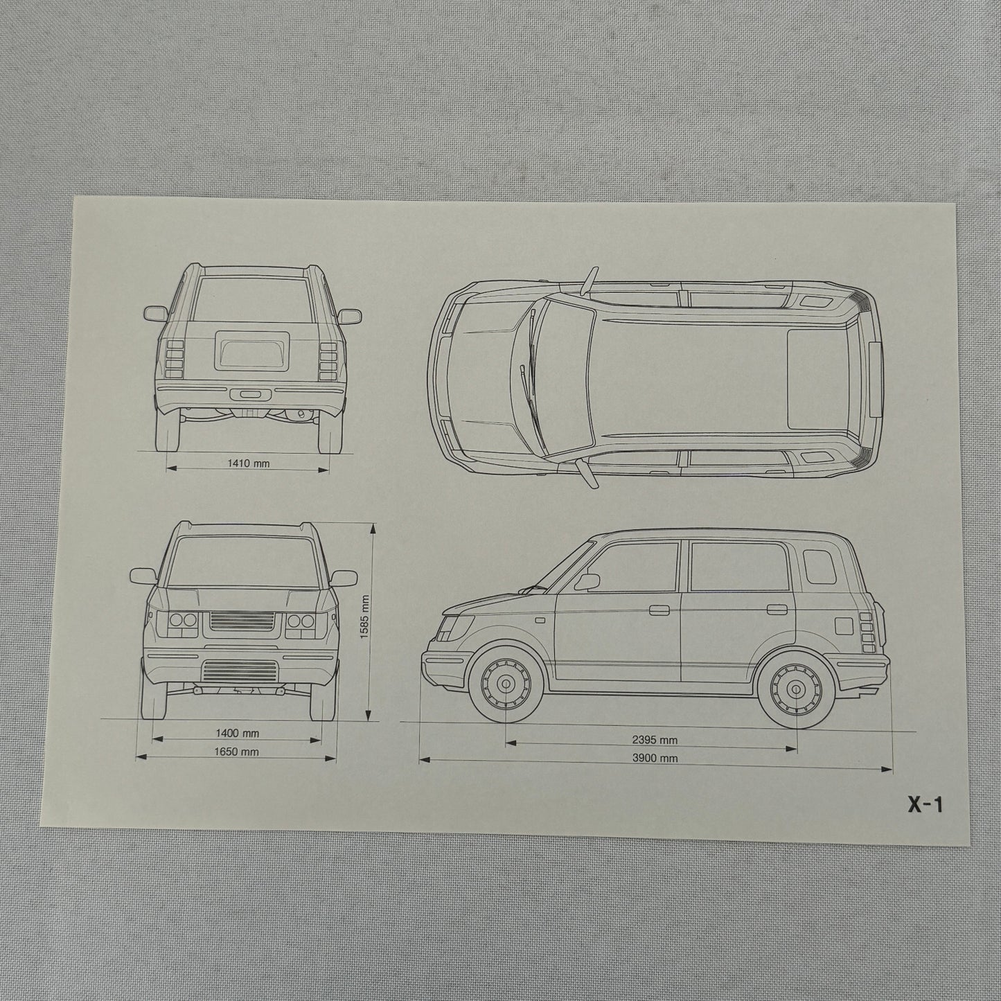 Daihatsu Car Press Kit Concept Cars Rocky Charade Feroza HiJet Delta GERMAN