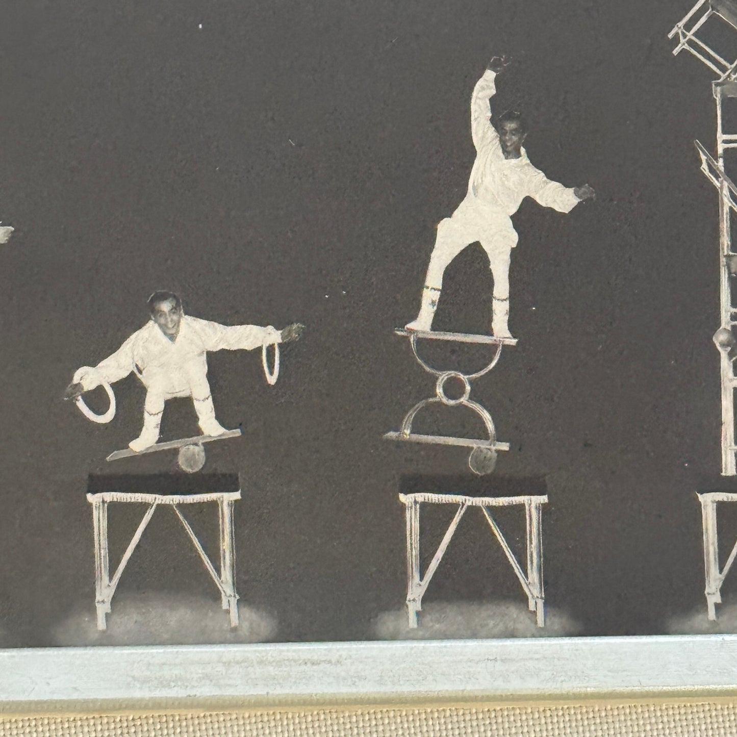 Vintage Circus Photo Acrobat Juggling Balancing Act Sensational Gunga Photograph