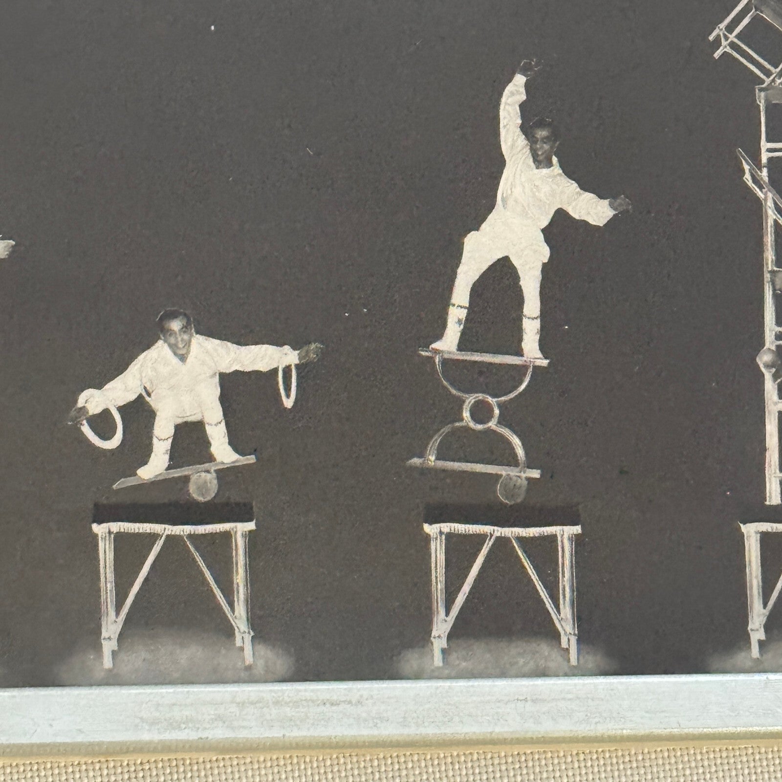 Vintage Circus Photo Acrobat Juggling Balancing Act Sensational Gunga Photograph