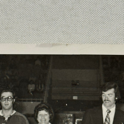 Vintage Hockey Game Photo Photograph Quebec Amateur Players CJMS