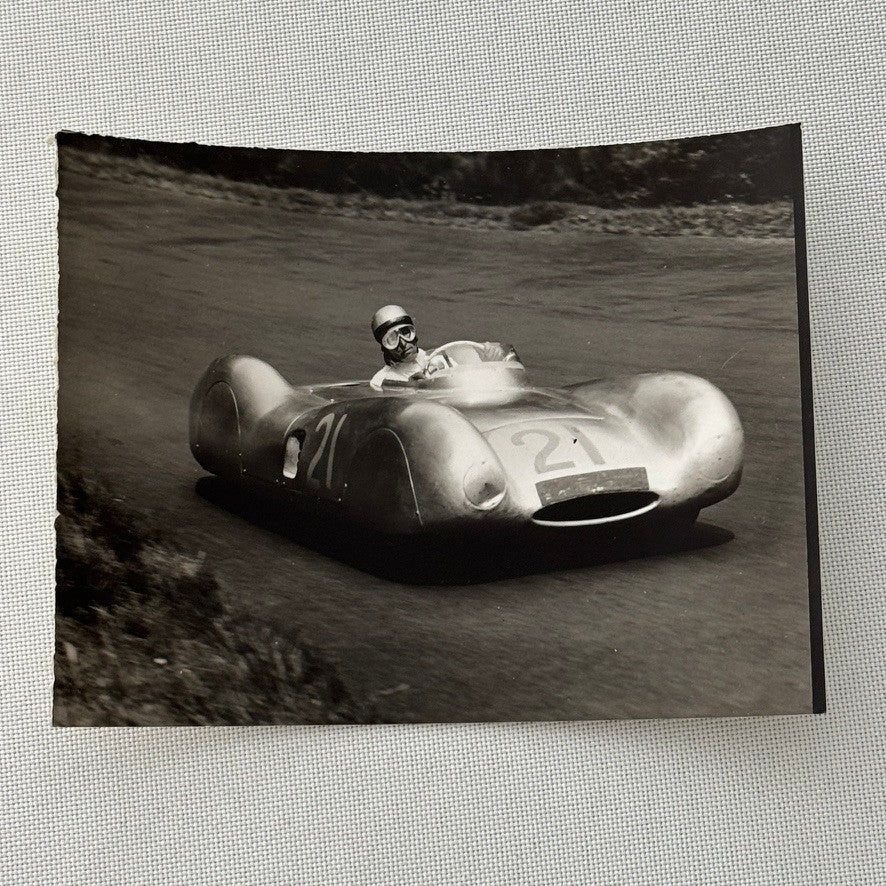 Vintage Racing Car Photo Photograph Print Unidentified Car