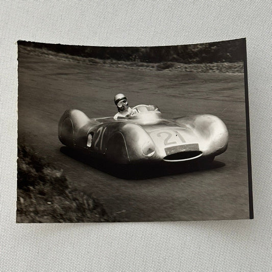 Vintage Racing Car Photo Photograph Print Unidentified Car