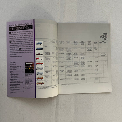 1992 GMC Commercial Truck Sales Brochure Catalog Vandura Safari Pickup Motorhome