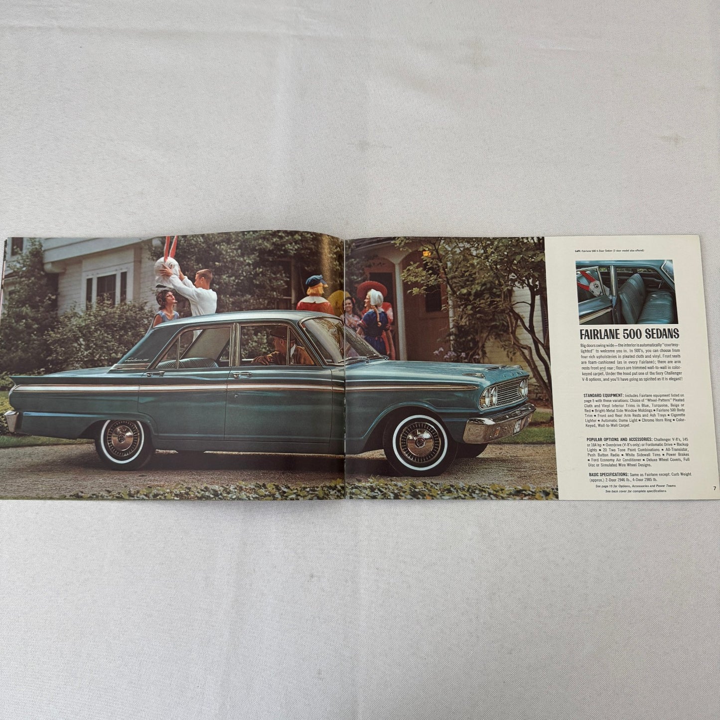 1963 Ford Fairlane Car Sales Brochure Catalog Canadian Fairlane 500 Wagon +
