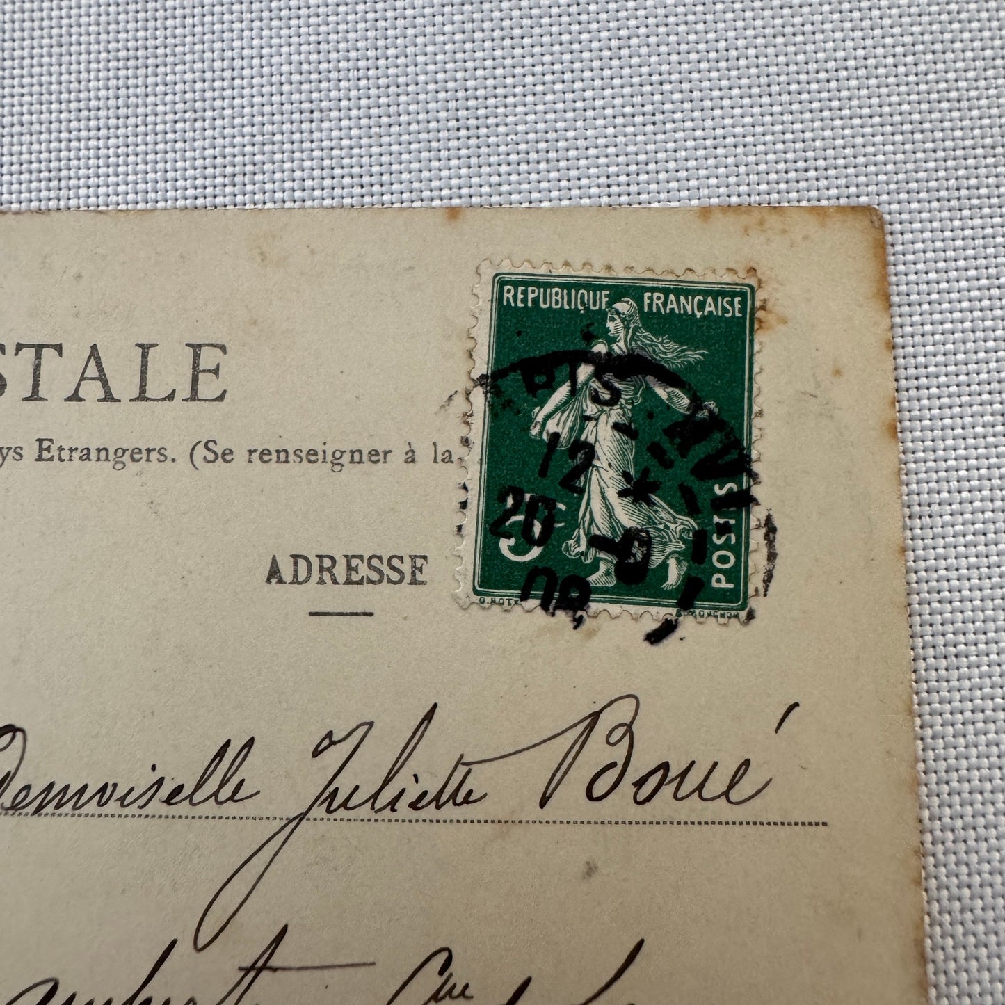 Vintage Zeppelin Airship Dirigible Postcard Post Card French Patrie 1908 Posted