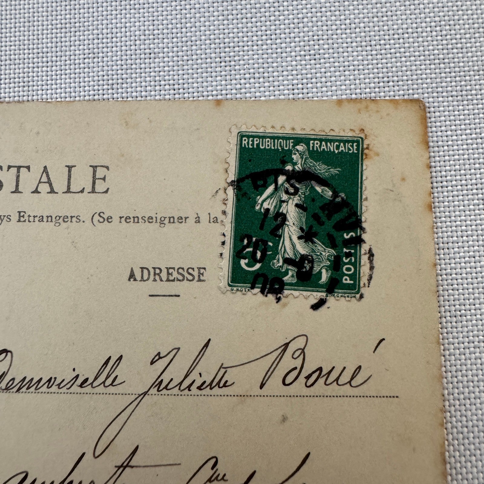 Vintage Zeppelin Airship Dirigible Postcard Post Card French Patrie 1908 Posted