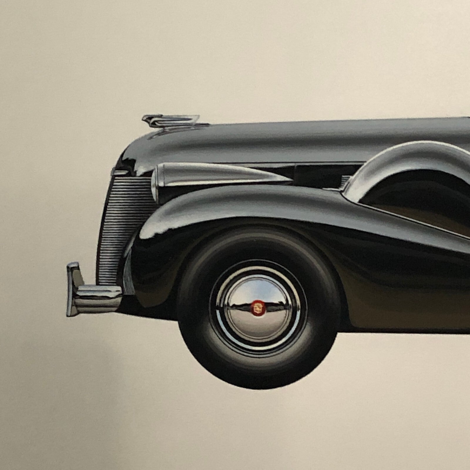 1939 Cadillac Sixty Special Fleetwood Car Illustration Art Drawing Hand Drawn