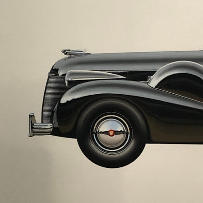 1939 Cadillac Sixty Special Fleetwood Car Illustration Art Drawing Hand Drawn