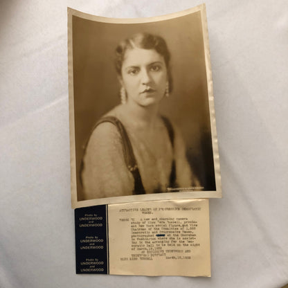 Press Photo Photograph Democratic and Progressive Women Leader 1932 Portrait