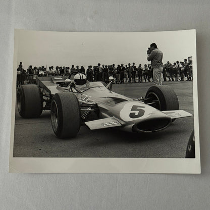 Vintage Racing Photo Denny Hulme McLaren 1969 British Grand Prix Photograph