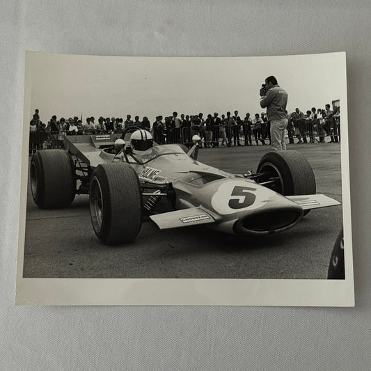 Vintage Racing Photo Denny Hulme McLaren 1969 British Grand Prix Photograph
