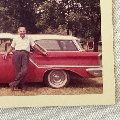 Vintage Station Wagon Car Photo Photograph Snapshot Print Automobile