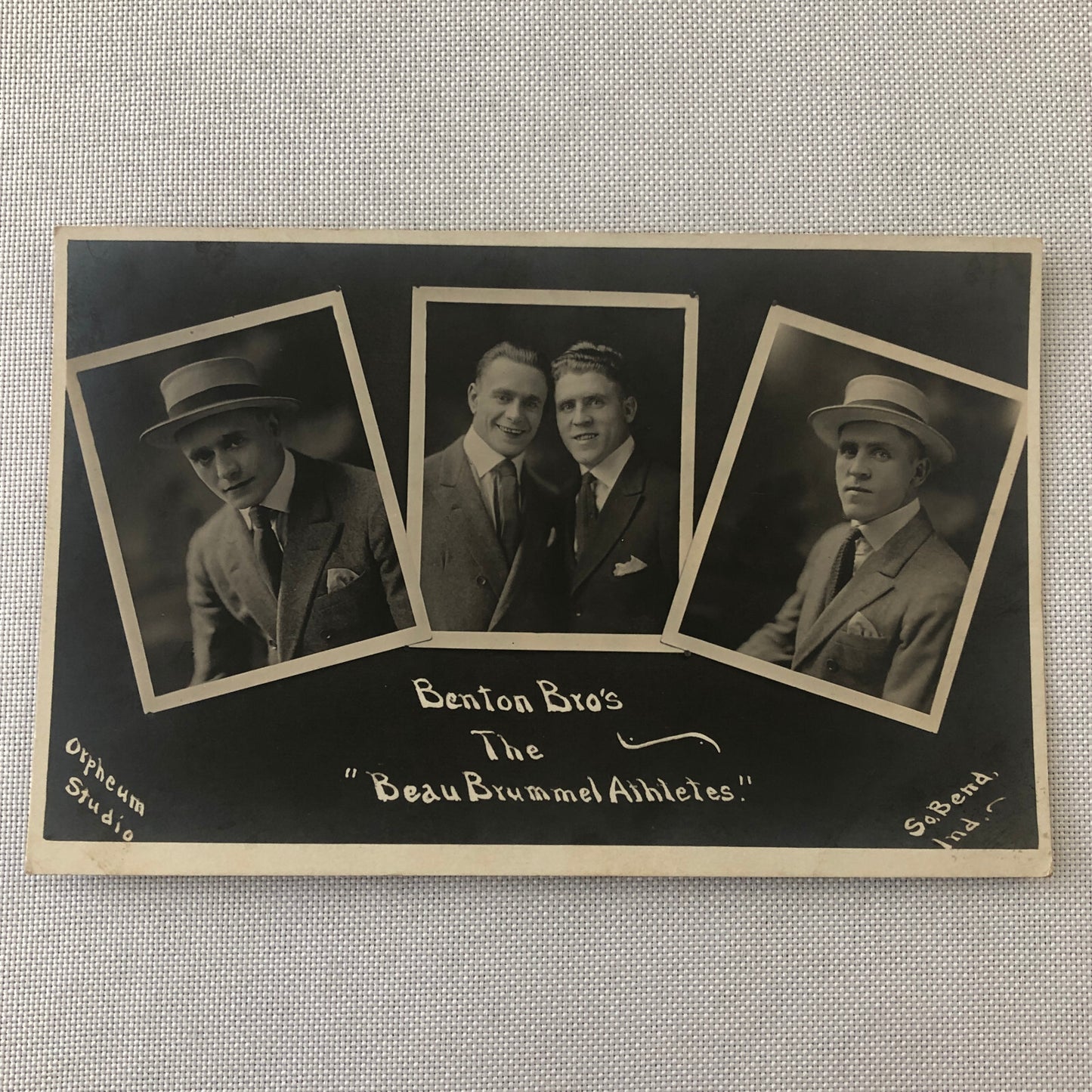 Circus Performer Postcard Post Card Benton Brothers Beau Brummel Athletes