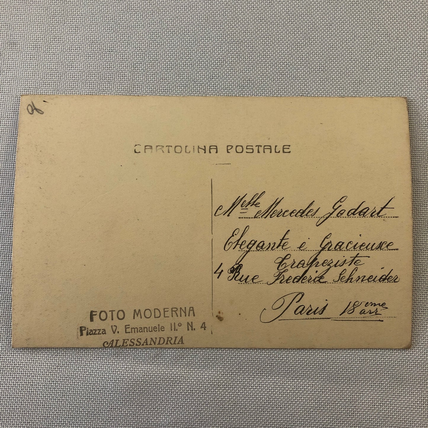 Circus Performer Acrobats Trapeze RPPC Real Photo Postcard Mercedes Godart