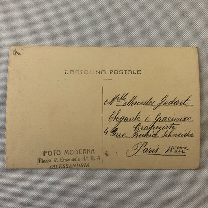 Circus Performer Acrobats Trapeze RPPC Real Photo Postcard Mercedes Godart