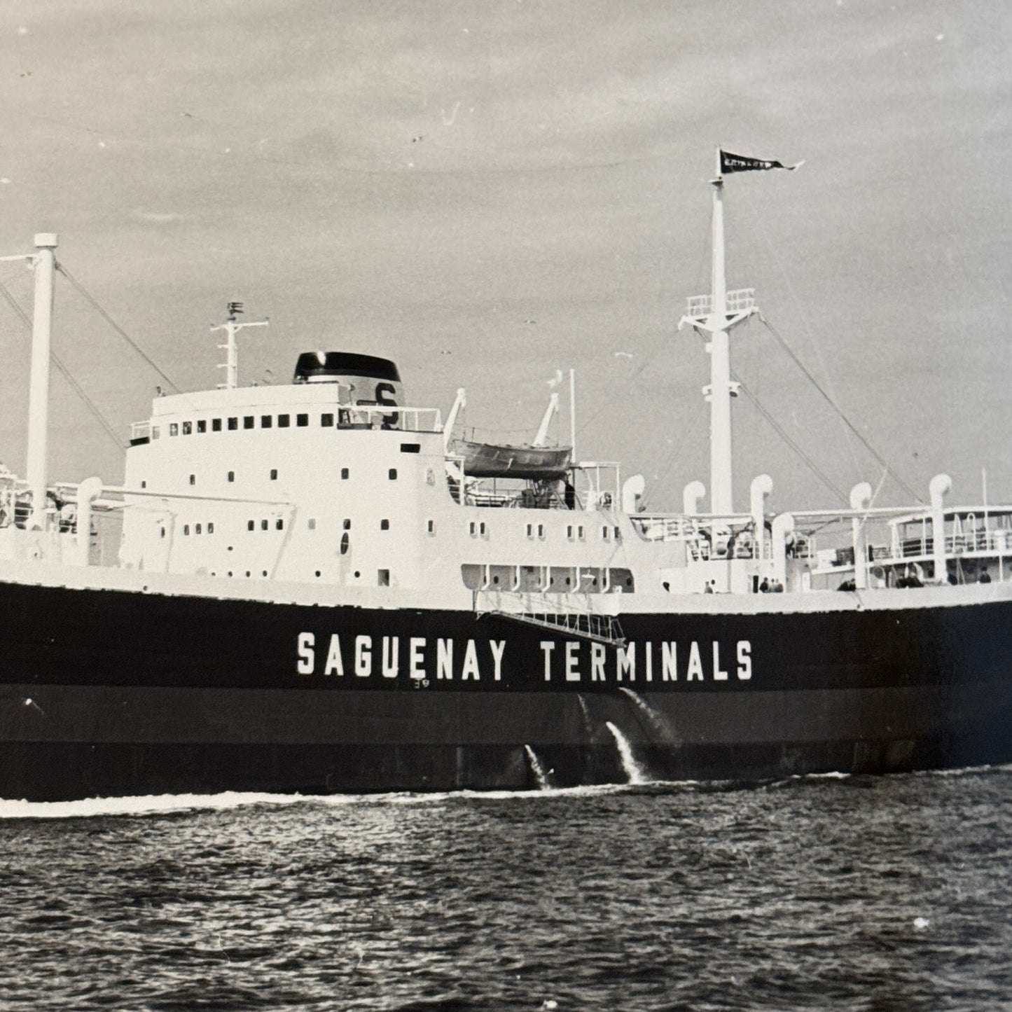 Vintage Ship Boat Photo Photograph Print Sunpolnya Saguenay Terminals Line 1956