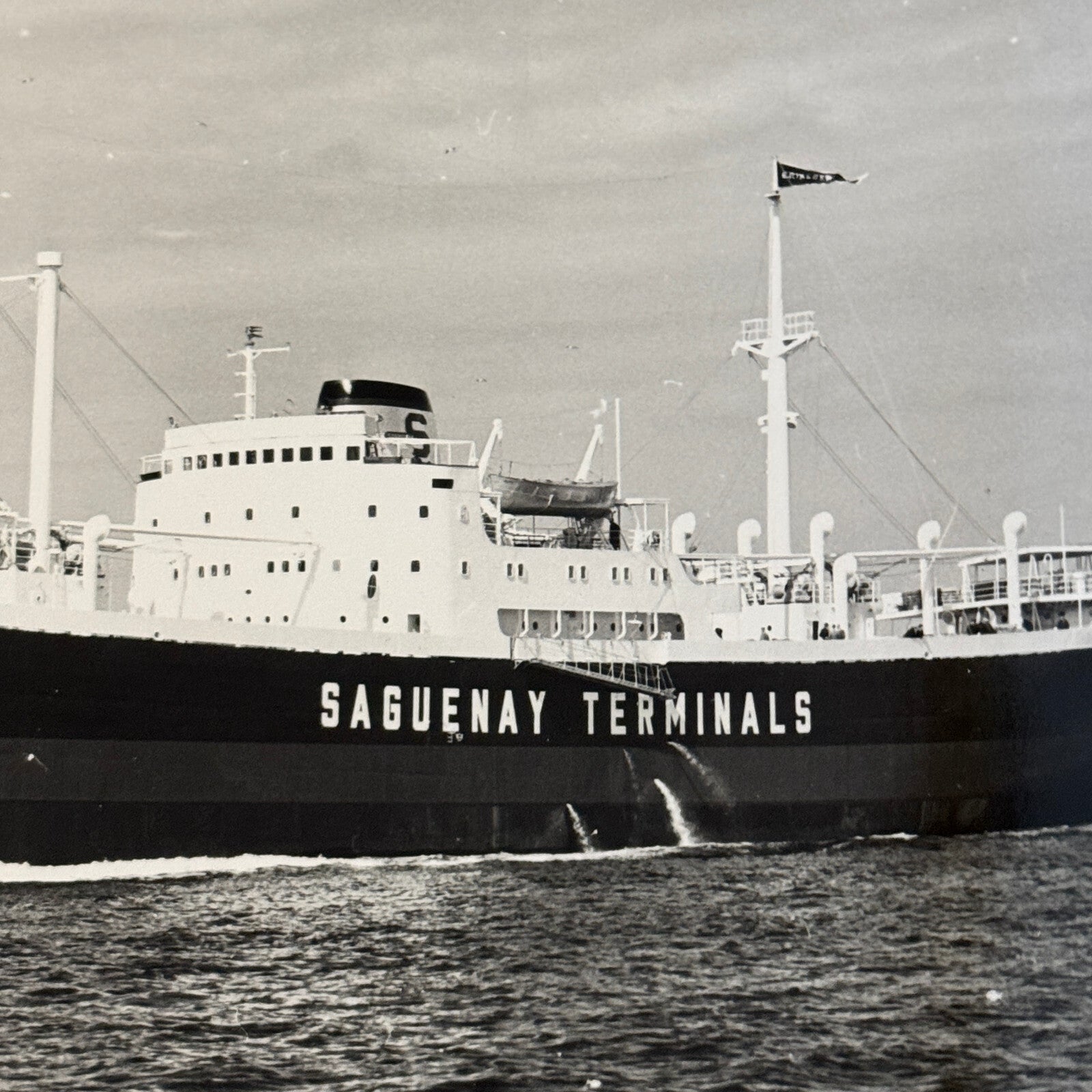 Vintage Ship Boat Photo Photograph Print Sunpolnya Saguenay Terminals Line 1956